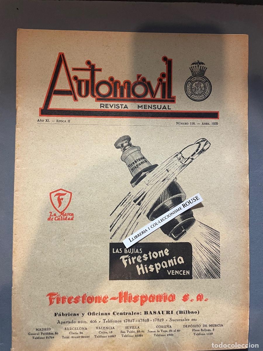 Coleccionismo de revistas y peri&oacute;dicos: AUTOMOVILES - ANTIGUA PUBLICACI&Oacute;N - AUTOMOVIL revista mensual - A&Ntilde;O X - EPOCA II N&ordm; 118 ABRIL 1935