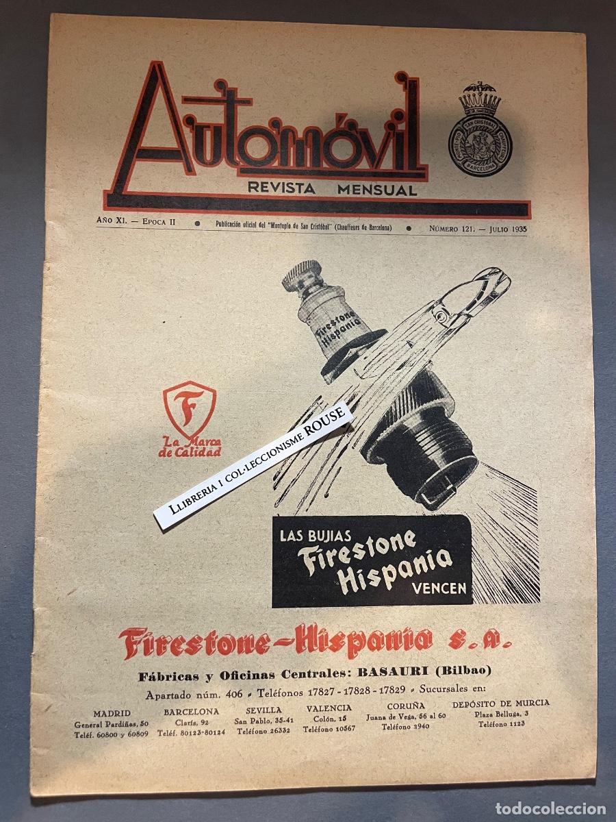 Coleccionismo de revistas y peri&oacute;dicos: AUTOMOVILES - ANTIGUA PUBLICACI&Oacute;N - AUTOMOVIL revista mensual - A&Ntilde;O X - EPOCA II N&ordm; 121 JULIO 1935