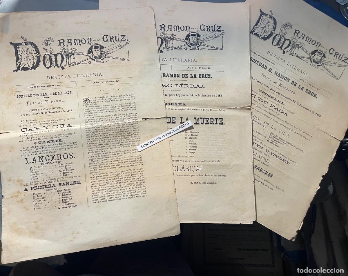 Coleccionismo de revistas y peri&oacute;dicos: BARCELONA - ANTIGUA PUBLICACI&Oacute;N REVISTA LITERARIA DON RAMON DE LA CRUZ 1882 DISPONEMOS DEL N&ordm; 2-3-4