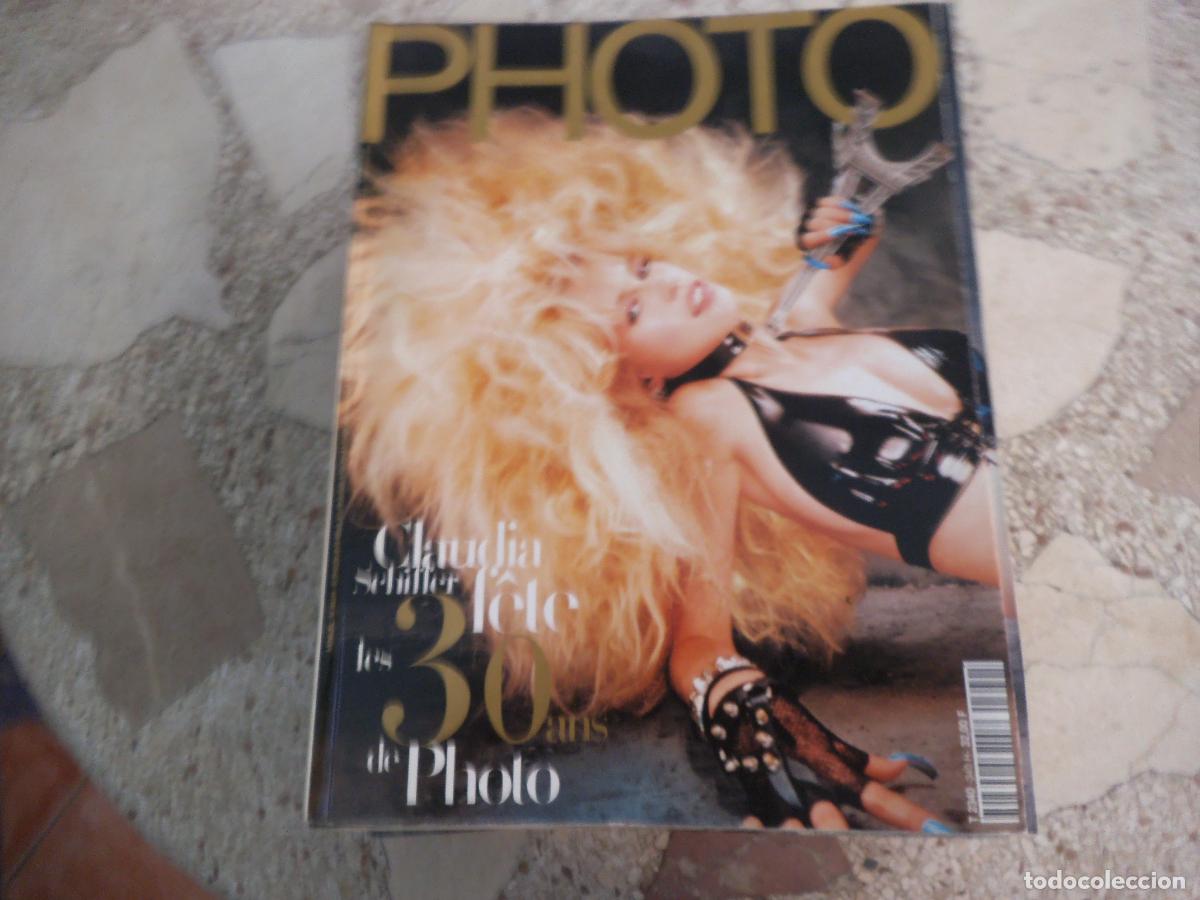 Coleccionismo de revistas y peri&oacute;dicos: photo francesa n&ordm; 340, claudia schiffer faltan 2 hojas, gran poster de todas las portadas