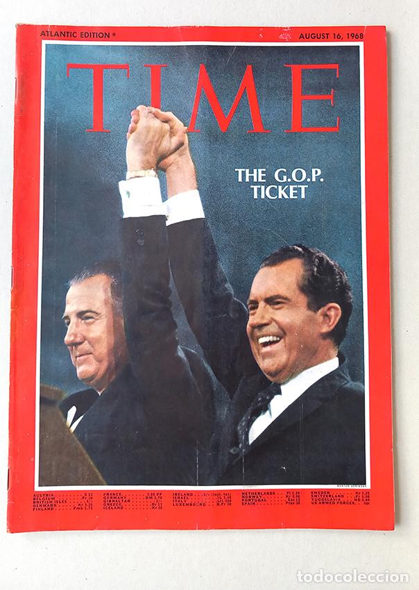Coleccionismo de revistas y peri&oacute;dicos: The G.O.P. Ticket. Time August 16, 1968