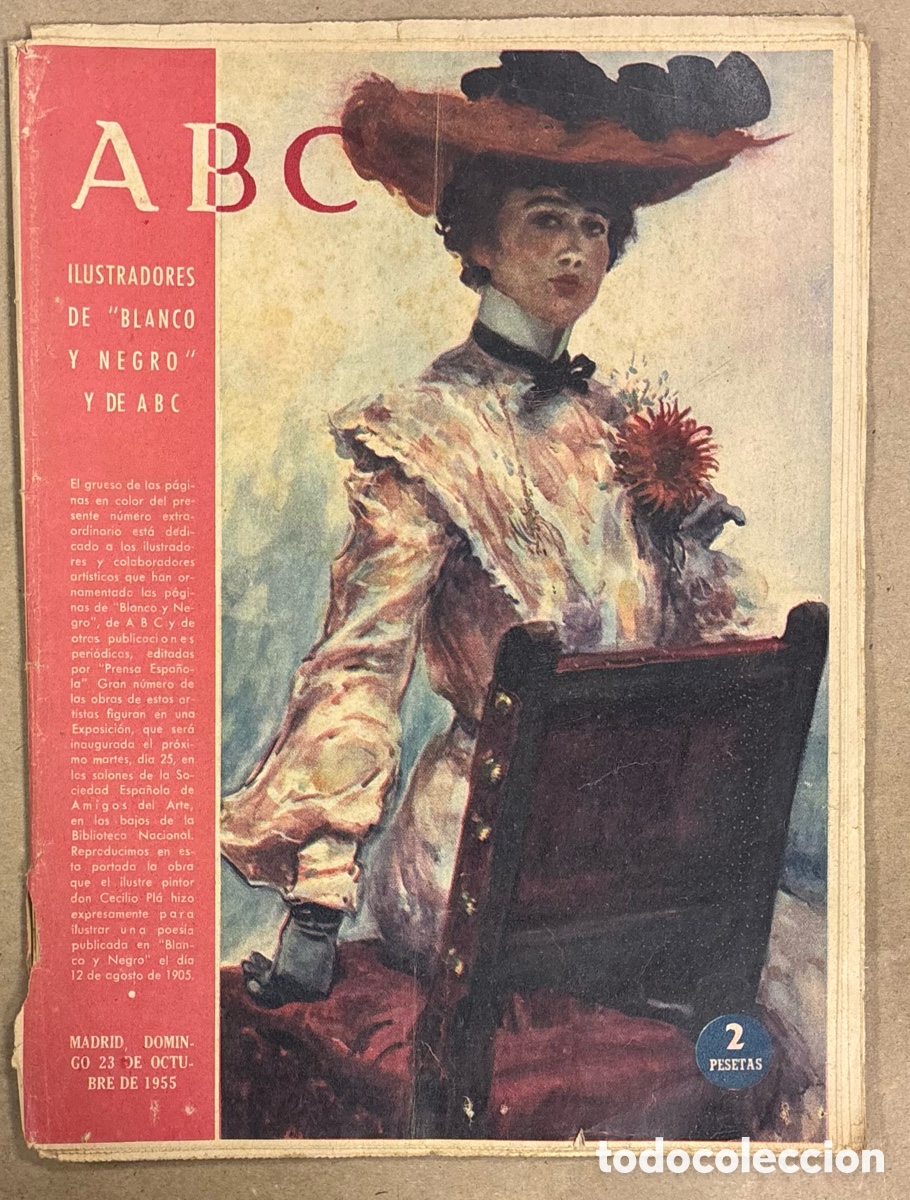 Coleccionismo de revistas y peri&oacute;dicos: ABC (23 OCTUBRE 1955) ESPECIAL ILUSTRADORES DE BLANCO Y NEGRO Y DE ABC,&hellip;