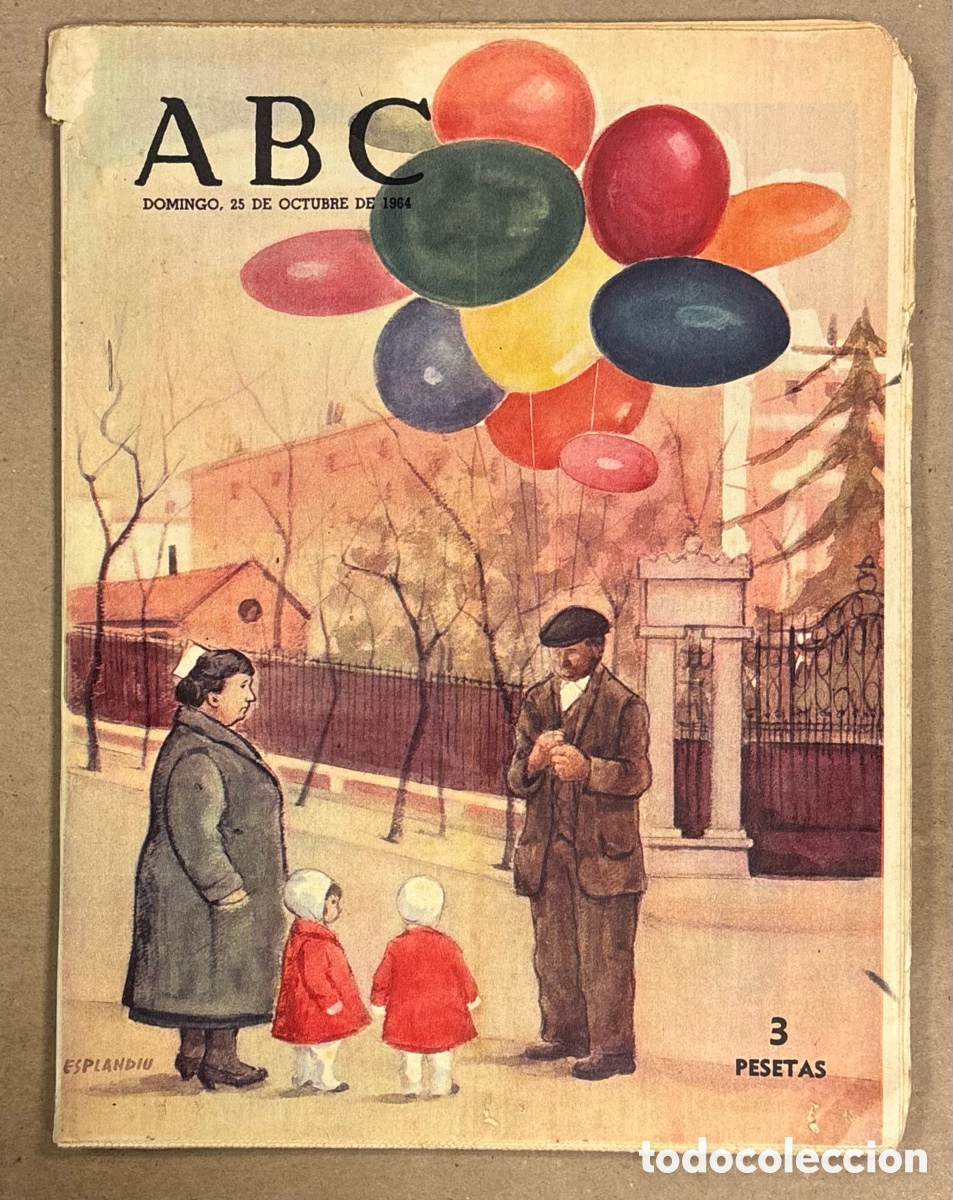 Coleccionismo de revistas y peri&oacute;dicos: ABC (25 OCTUBRE 1964) ENTREVISTA A MANOLO CARACOL, INAUGURACI&Oacute;N PRESA BEMPOSTA DUERO,&hellip;