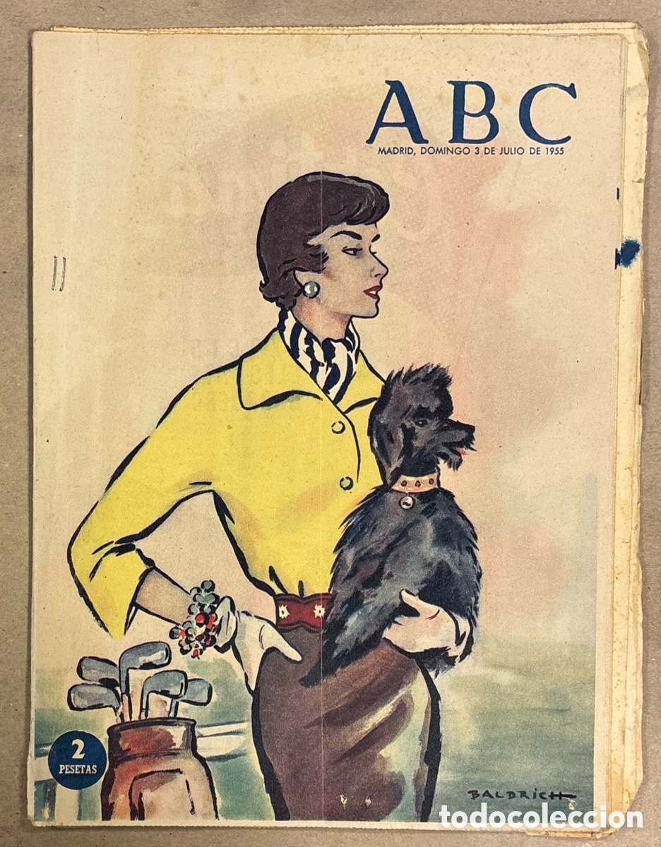 Coleccionismo de revistas y peri&oacute;dicos: ABC (3 JULIO 1955) CHILDE HAROLD EN ESPA&Ntilde;A, REPORTAJE FERIA DE LAS VENTAS, AGREDA (SORIA),&hellip;