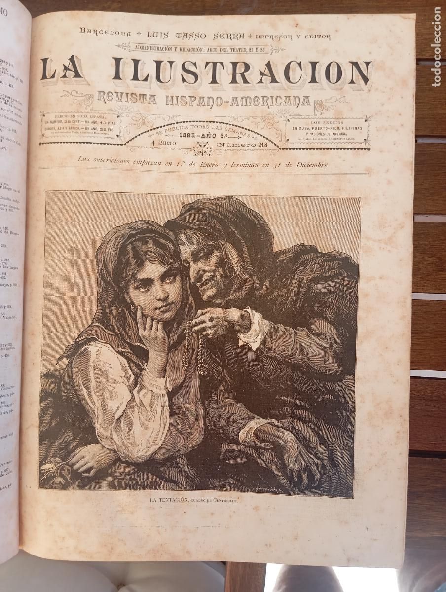 Coleccionismo de revistas y peri&oacute;dicos: LA ILUSTRACI&Oacute;N HISPANO AMERICANA. A&Ntilde;O 1885 COMPLETO. TOMO IV (52 N&Uacute;MEROS) BARCELONA