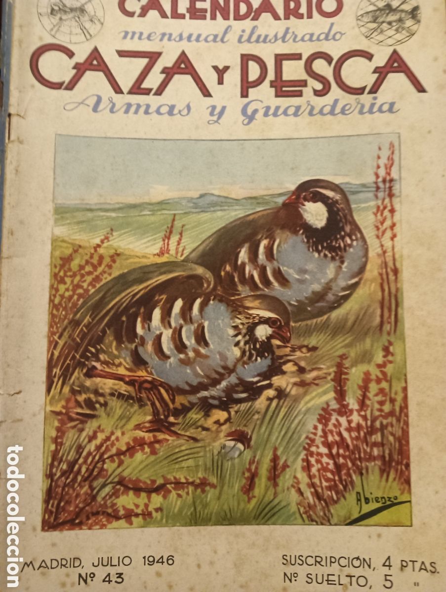 Coleccionismo de revistas y peri&oacute;dicos: Revista caza y pesca n&uacute;mero 43 julio de 1946