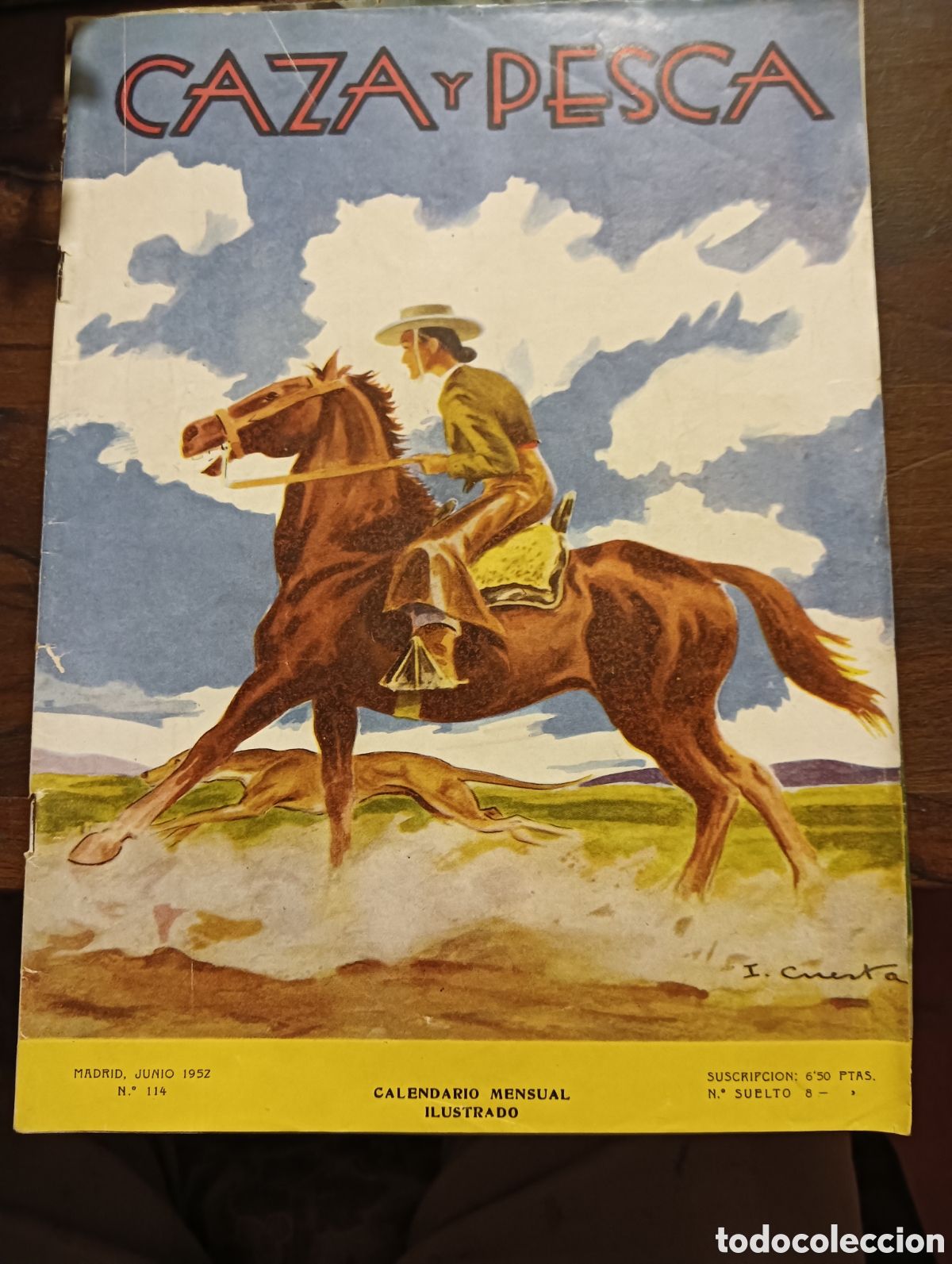 Coleccionismo de revistas y peri&oacute;dicos: Revista caza y pesca junio de 1952 n&uacute;mero 114