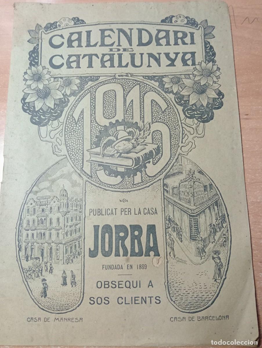 Coleccionismo de revistas y peri&oacute;dicos: CALENDARI DE CATALUNYA ANY 1916 CALENDARIO DE CATALU&Ntilde;A A&Ntilde;O 1916 ALMACENES JORBA
