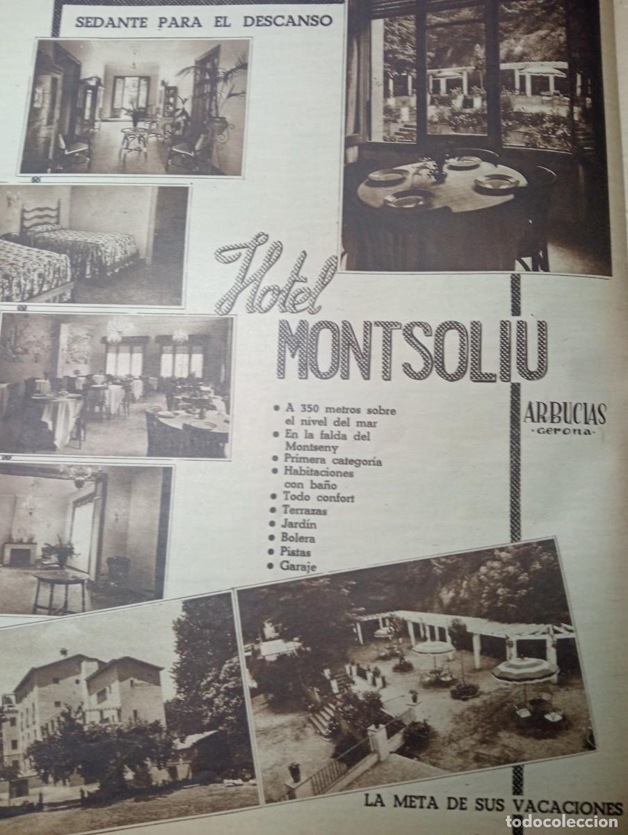 Coleccionismo de revistas y peri&oacute;dicos: REVISTA A&Ntilde;O 1956 PINTOR JORGE JORDI GRAU HOTEL MONTSOLIU ARBUCIES CACAOLAT