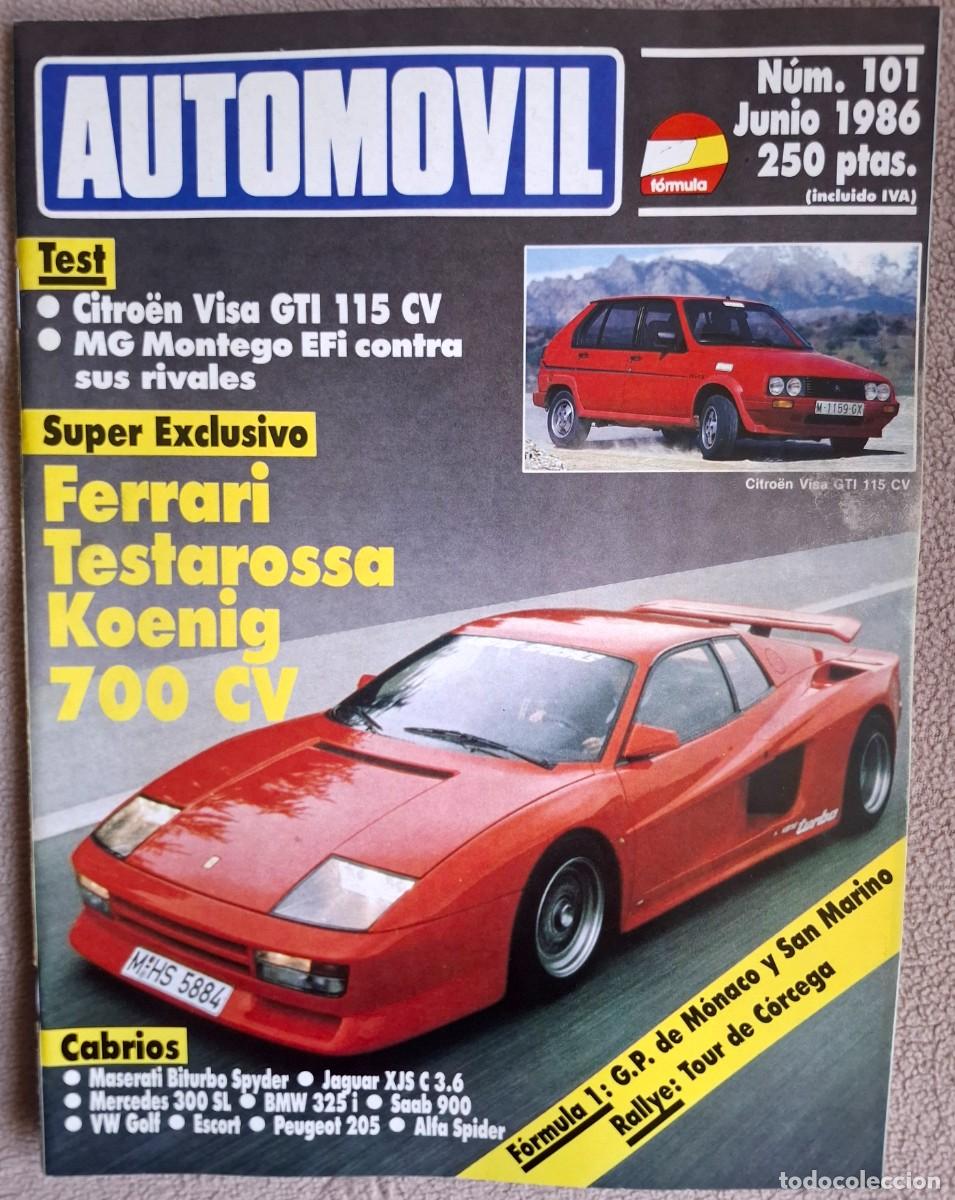 Coleccionismo de revistas y peri&oacute;dicos: Revista Automovil N&ordm;101 junio de 1986