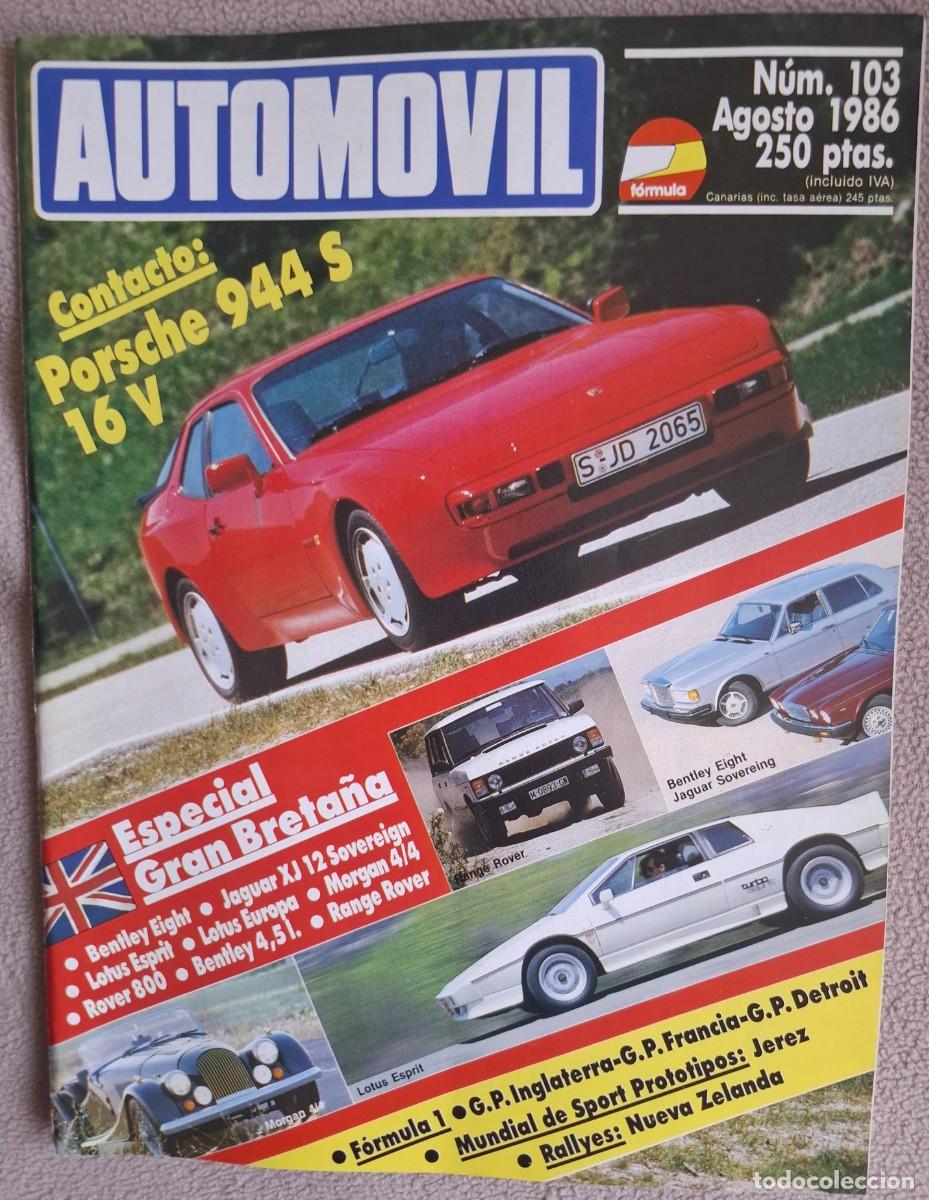 Coleccionismo de revistas y peri&oacute;dicos: Revista Automovil N&ordm;103 agosto de 1986