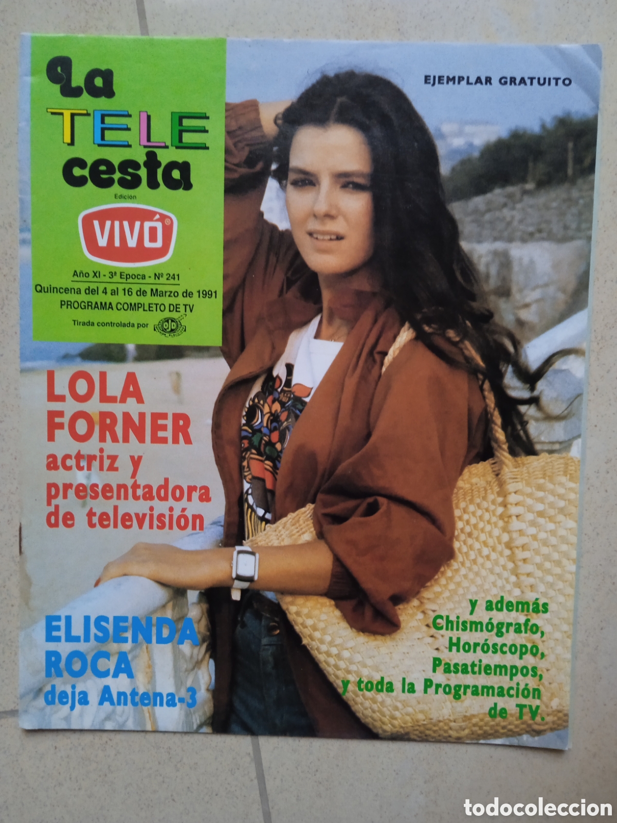 Coleccionismo de revistas y peri&oacute;dicos: Revista La Tele Cesta VIVO Lola Forner Elisenda Roca Lydia Bosch