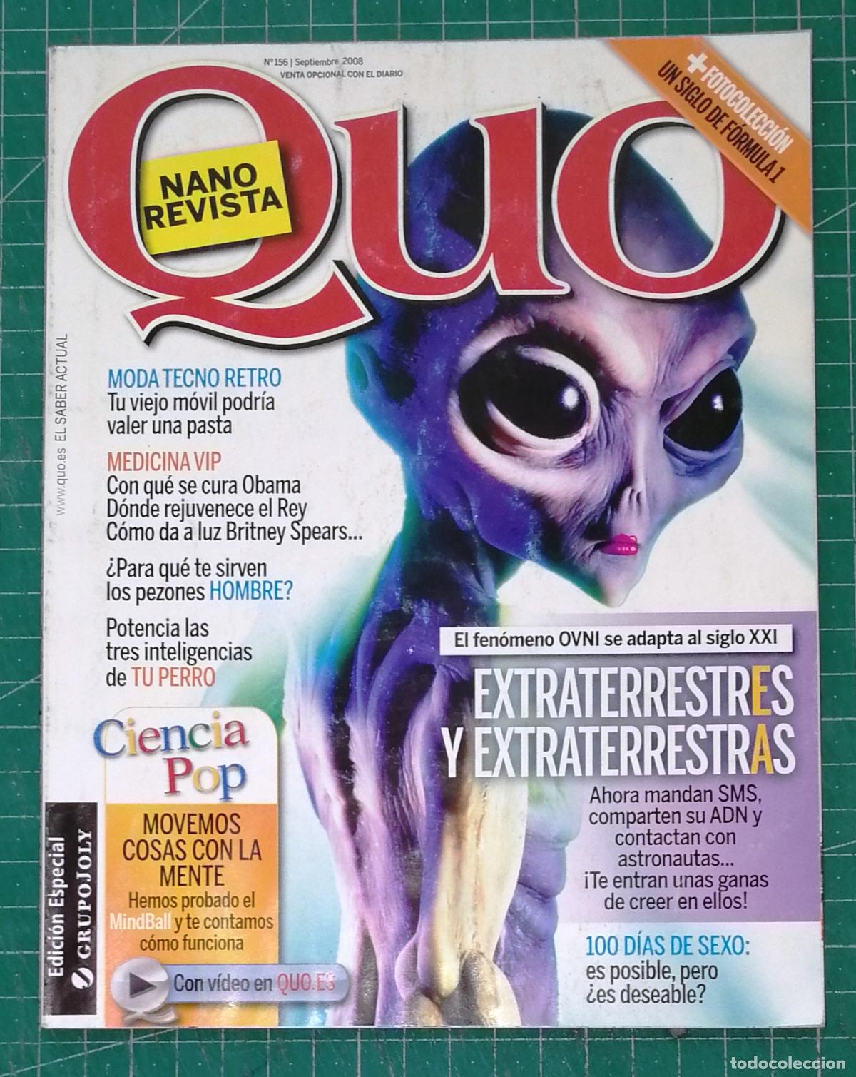 Coleccionismo de revistas y peri&oacute;dicos: NANO REVISTA QUO. N&ordm; 156, SEPTIEMBRE 2008. Edici&oacute;n especial Grupo Joly.- Hachette Filipacchi.- 22 cm