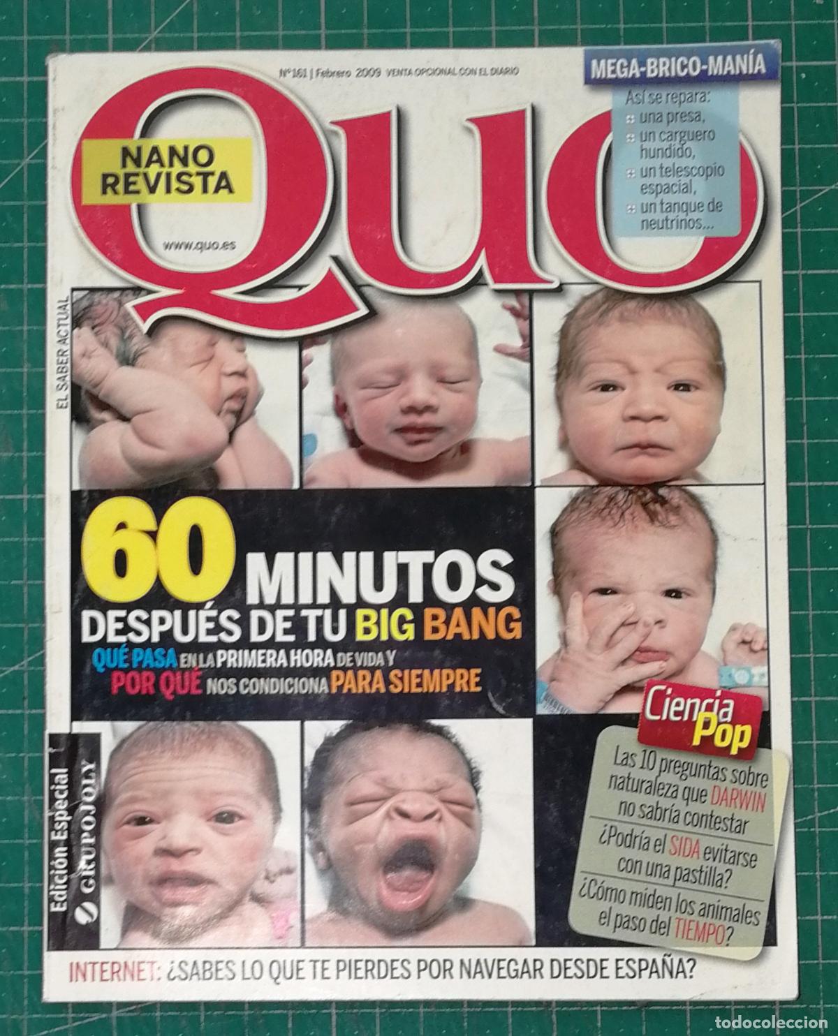 Coleccionismo de revistas y peri&oacute;dicos: NANO REVISTA QUO. N&ordm; 161, FEBRERO 2009. Edici&oacute;n especial Grupo Joly. - Hachette Filipacchi. - 22 cm