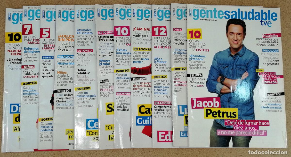 Collection Magazines and Newspapers: LOTE 10 REVISTAS CLUB GENTE SALUDABLE. 2015 N. 120, 122, 123, 124, 125, 126, 127, 128, 129, 130, 131