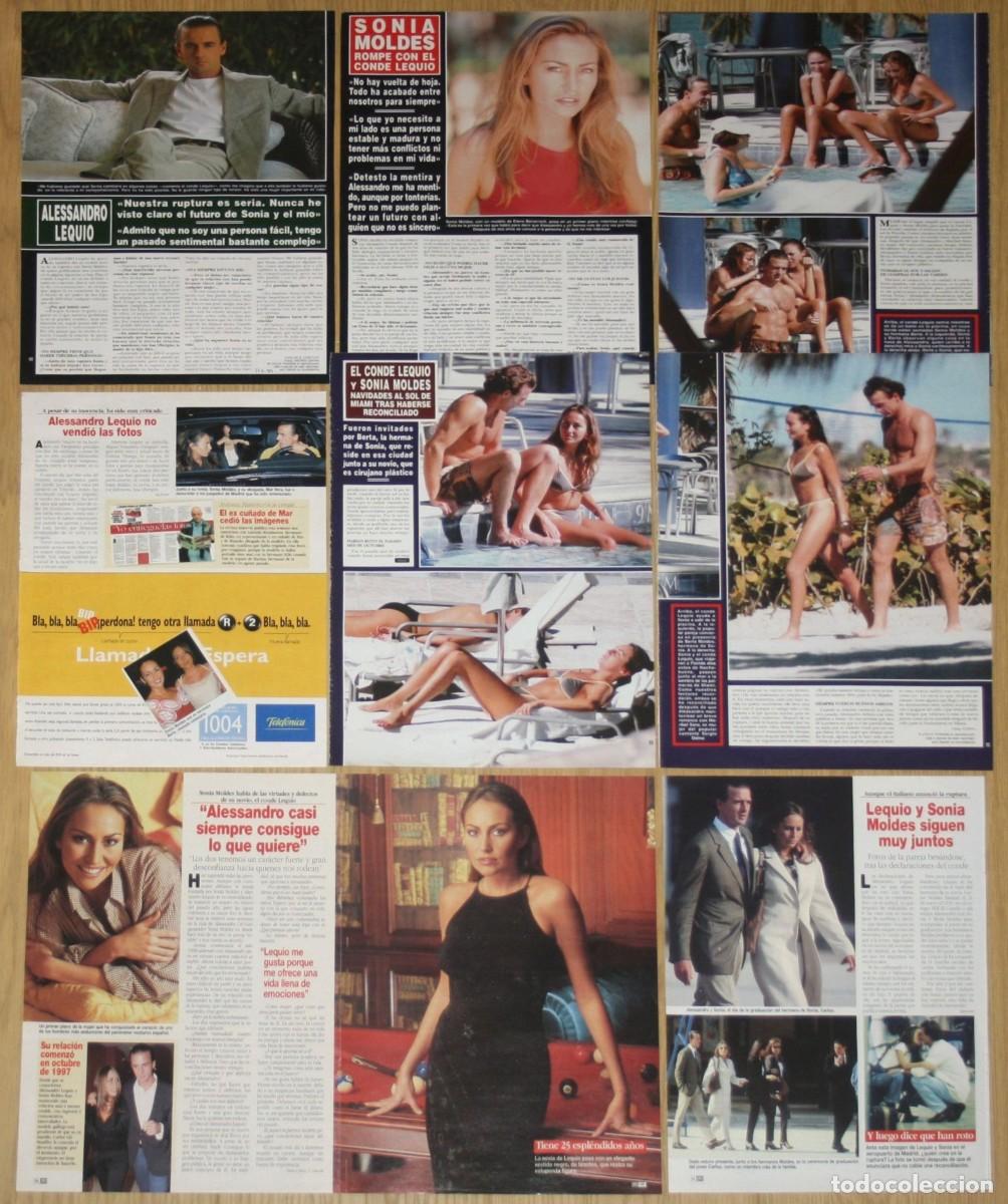 Coleccionismo de revistas y peri&oacute;dicos: SONIA MOLDES lote de prensa 1990s fotos sexy Alessando Lecquio spain clippings
