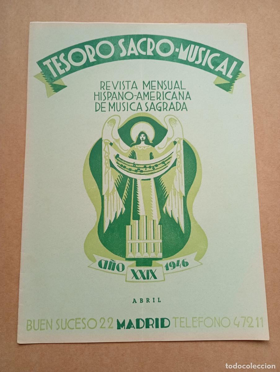 Coleccionismo de revistas y peri&oacute;dicos: Tesoro Sacro Musical. Revista mensual hispano-americana de m&uacute;sica sagrada. Abril 1946