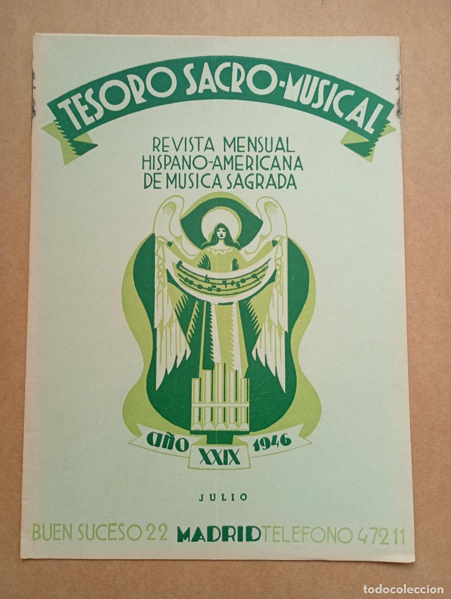 Coleccionismo de revistas y peri&oacute;dicos: Tesoro Sacro Musical. Revista mensual hispano-americana de m&uacute;sica sagrada. Julio 1946