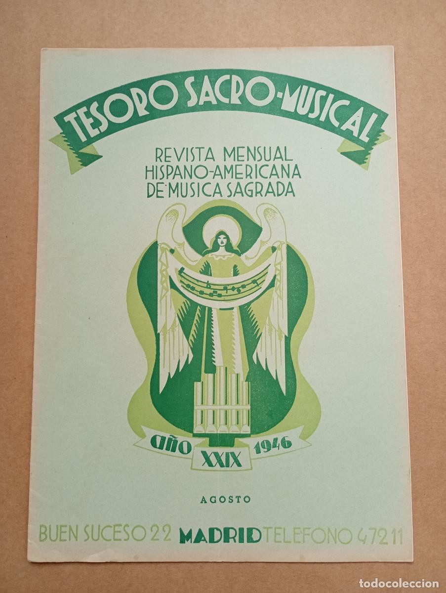 Coleccionismo de revistas y peri&oacute;dicos: Tesoro Sacro Musical. Revista mensual hispano-americana de m&uacute;sica sagrada. Agosto 1946