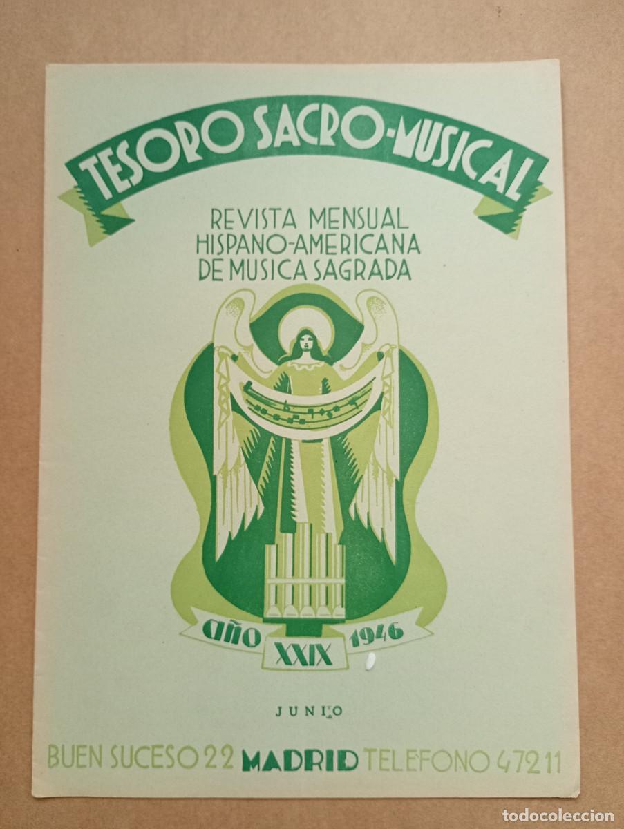 Coleccionismo de revistas y peri&oacute;dicos: Tesoro Sacro Musical. Revista mensual hispano-americana de m&uacute;sica sagrada. Junio 1946