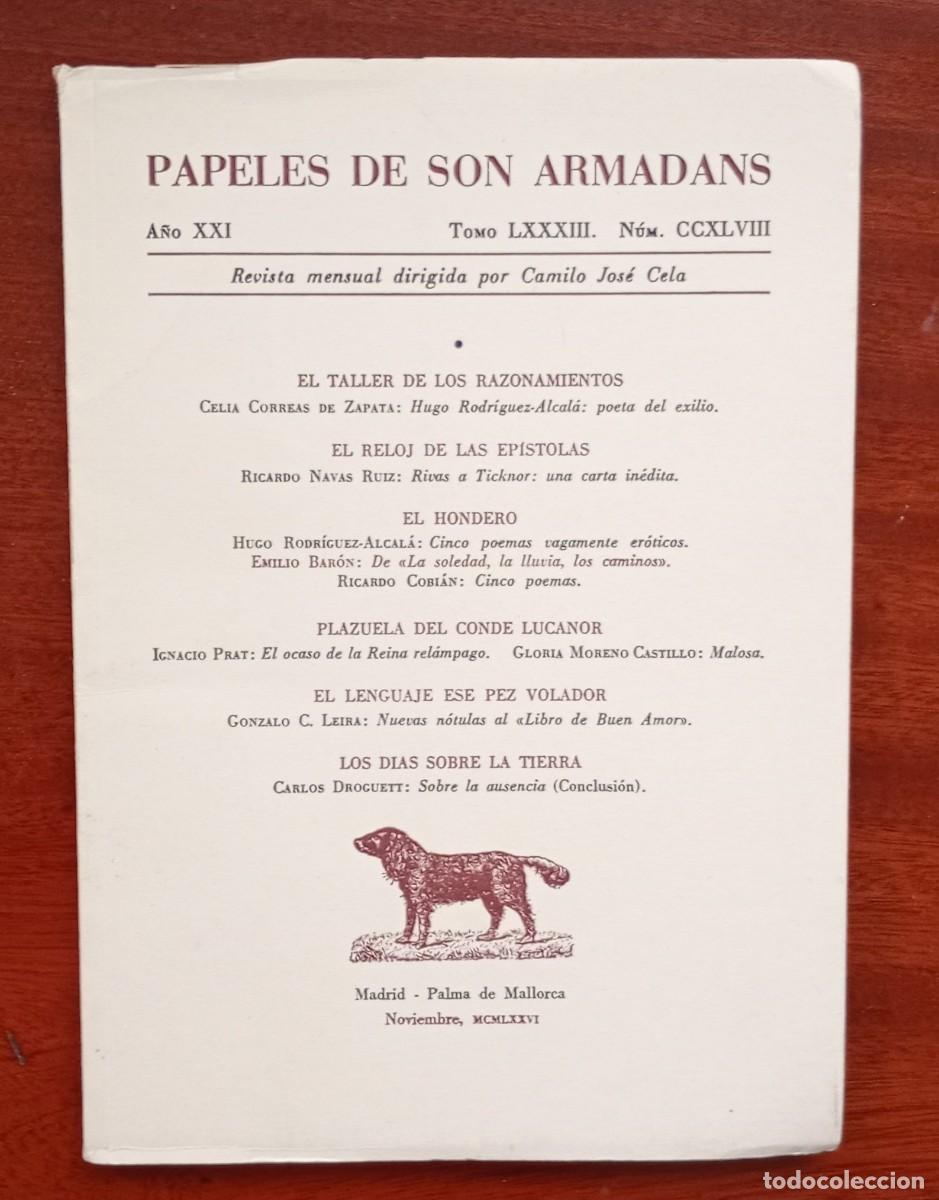 Collezionismo di Riviste e Giornali: PAPELES DE SON ARMADANS Ano XXI Tomo LXXXIII Num. CCXLVIII