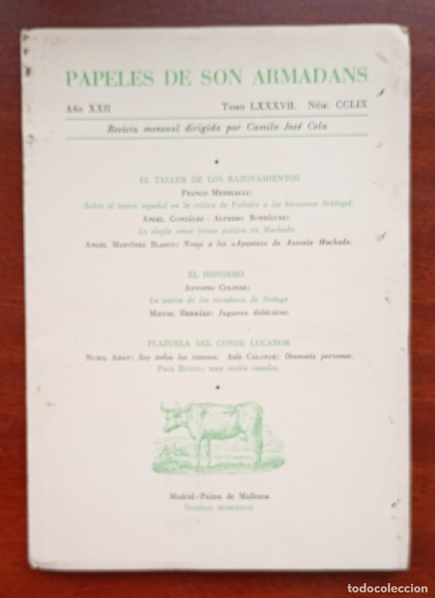 Collection Magazines and Newspapers: PAPELES DE SON ARMADANS Ano XXII Tomo LXXXVII Num. CCLX