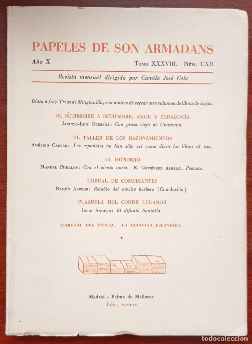 Collection Magazines and Newspapers: PAPELES DE SON ARMADANS Ano X Tomo XXXVIII Num. CXII