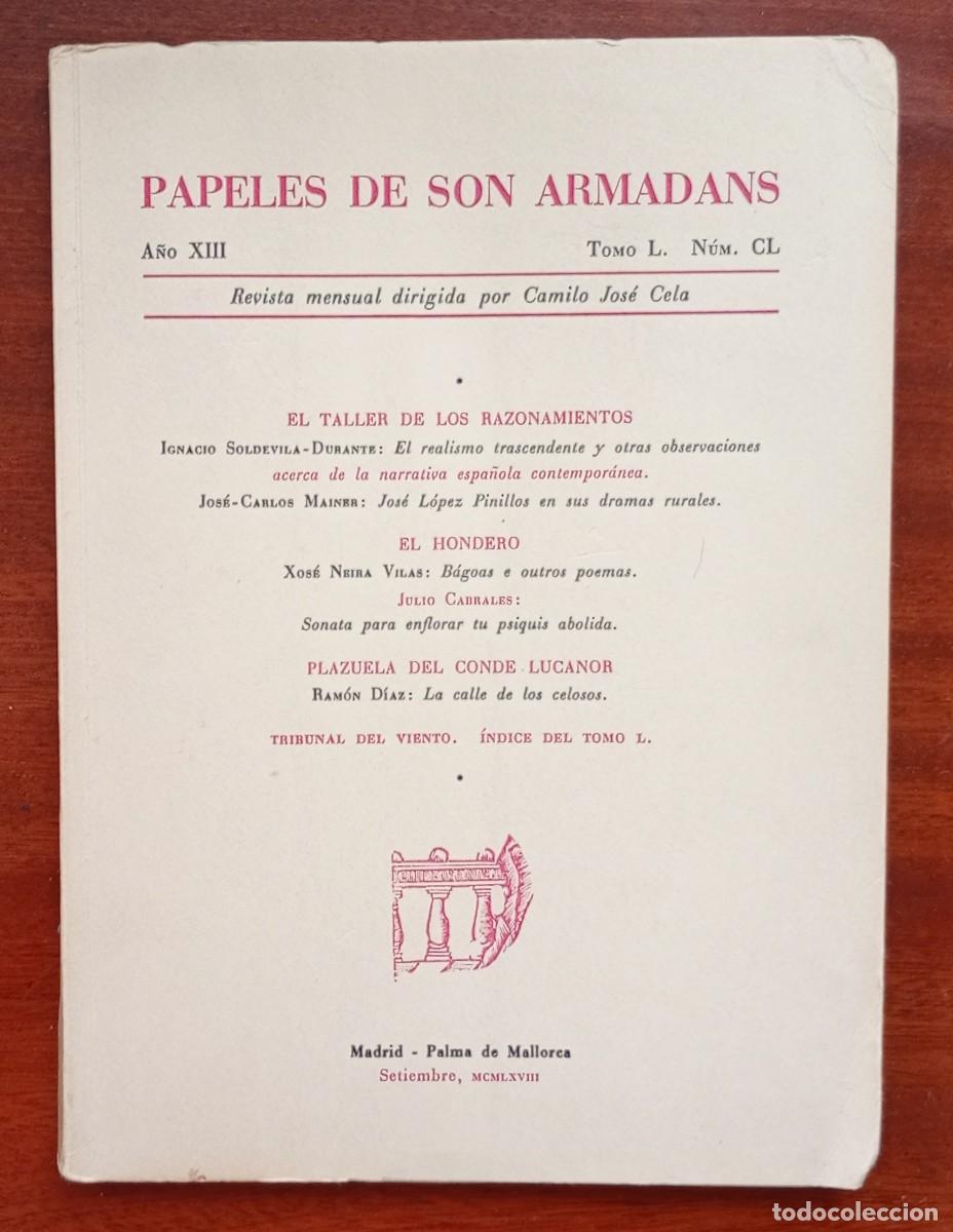 Coleccionismo de revistas y peri&oacute;dicos: PAPELES DE SON ARMADANS Ano XIII Tomo L Num. CL