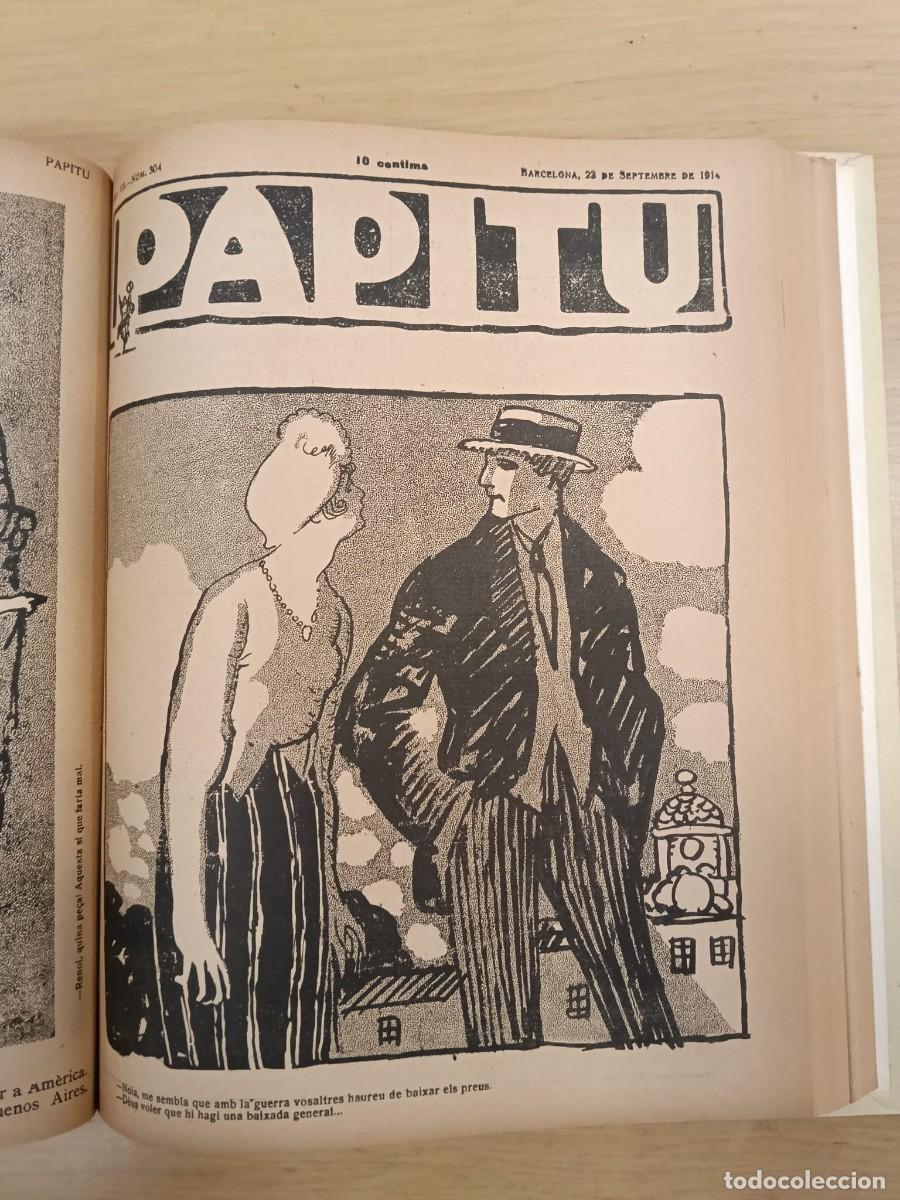 Coleccionismo de revistas y peri&oacute;dicos: Papitu del n&ordm; 267 al 318 a&ntilde;o 1914 Encuadernats