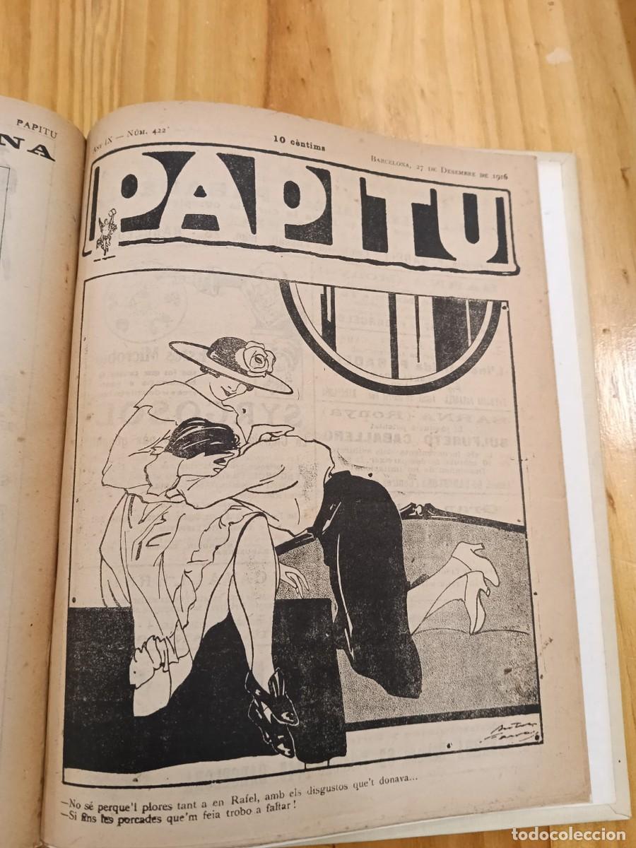 Coleccionismo de revistas y peri&oacute;dicos: Papitu del n&ordm; 371 al 422 a&ntilde;o 1916 Encuadernats