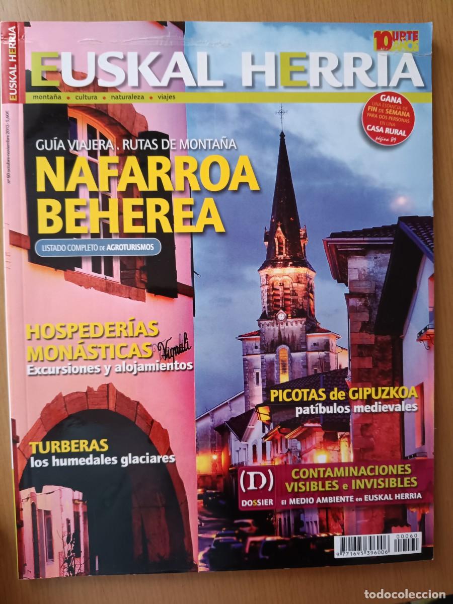Coleccionismo de revistas y peri&oacute;dicos: EUKAL HERRIA N&ordm; 60 GUIA Y RUTAS DE NAFARROA BEHERA. PICOTAS PAT&Iacute;BULOS DE GIPUZKOA. AMAIUR. TURBERAS