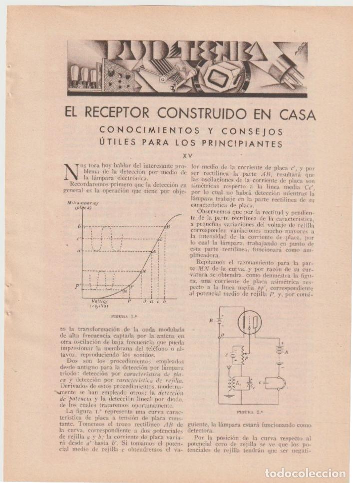 Coleccionismo de revistas y peri&oacute;dicos: * RADIO * El receptor construido en casa (XV); condensador electrol&iacute;tico variable - 1933