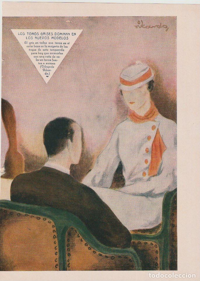 Coleccionismo de revistas y peri&oacute;dicos: * MODA FEMENINA * Tonos grises / dibujos de Rikardo; moda norteamericana 1933
