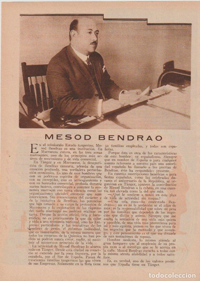 Coleccionismo de revistas y peri&oacute;dicos: * T&Aacute;NGER , Marruecos * SEFARDITAS * Mesod Bendrao -1933