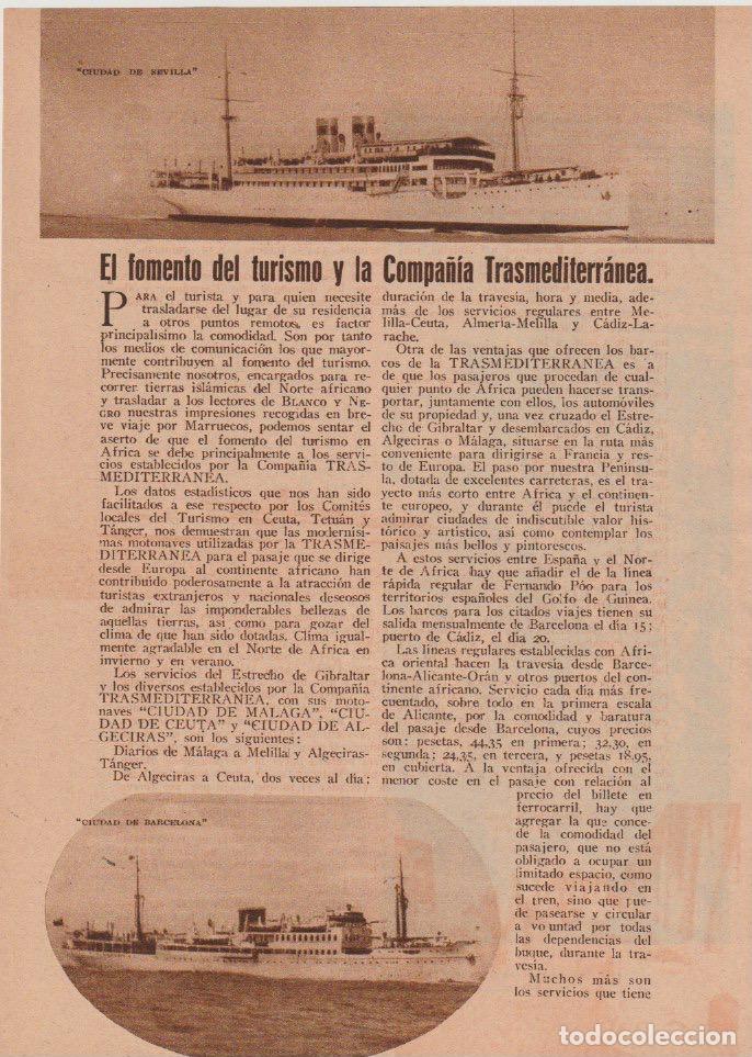 Coleccionismo de revistas y peri&oacute;dicos: * COMPA&Ntilde;&Iacute;AS DE NAVEGACI&Oacute;N * El fomento del turismo y la Compa&ntilde;&iacute;a Trasmediterr&aacute;nea -1933