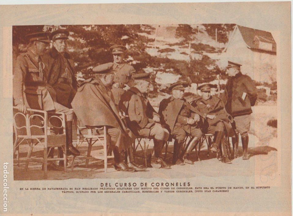 Coleccionismo de revistas y peri&oacute;dicos: Curso coroneles en Guadarrama: Cabanellas, Romerales... -1933
