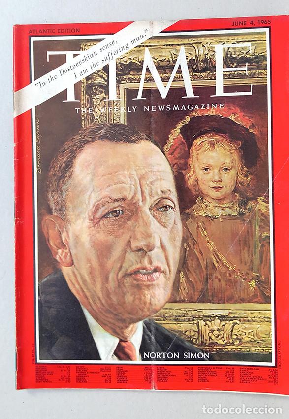 Coleccionismo de revistas y peri&oacute;dicos: Norton Simon &ldquo;In the Dostoevskian sense, I am the suffering man&rdquo;. Time June 4, 1965