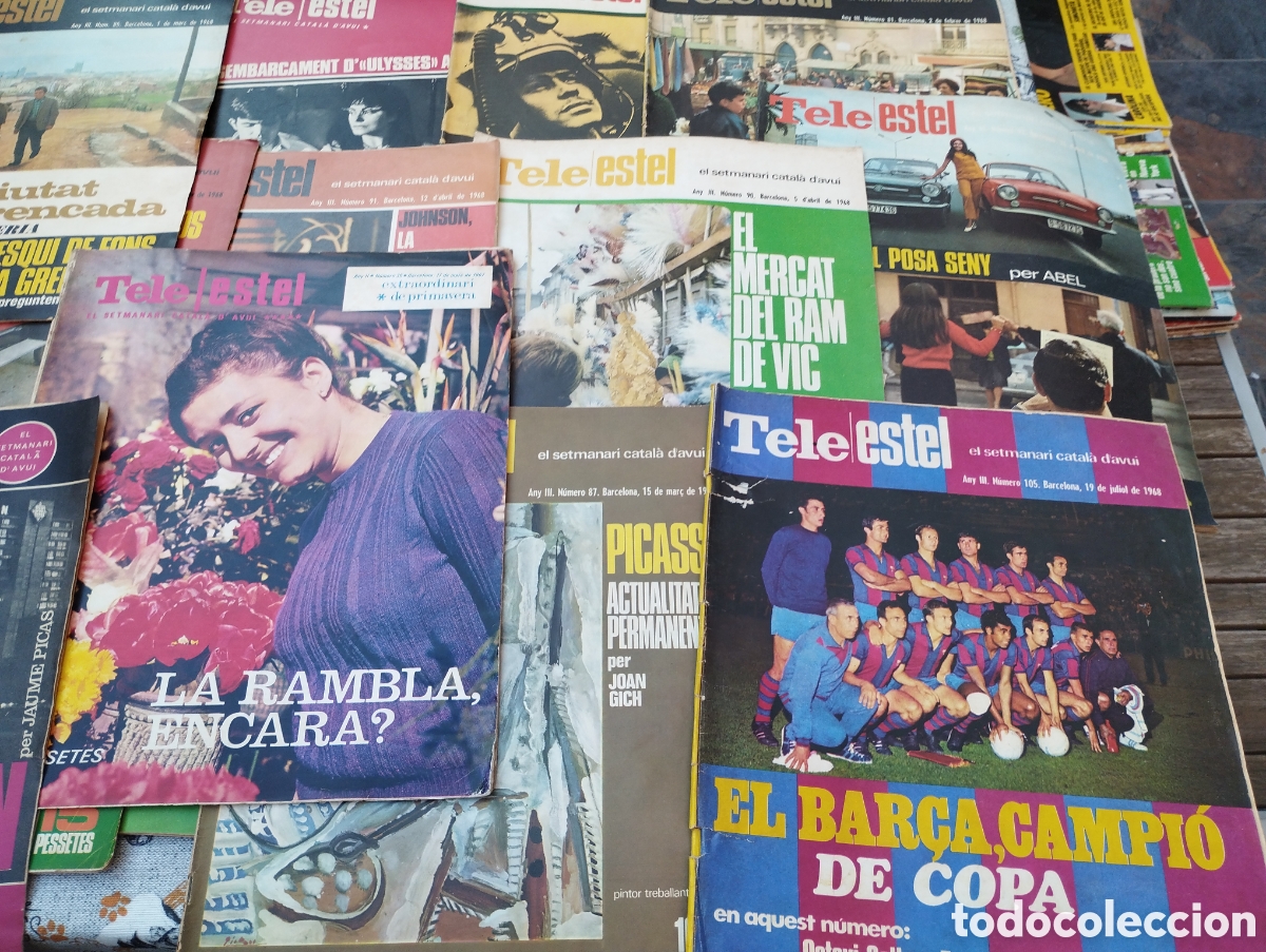 Colecionismo de Revistas e Jornais: Lote de 21 revistas Tele Estel a&ntilde;os 1967-68-69