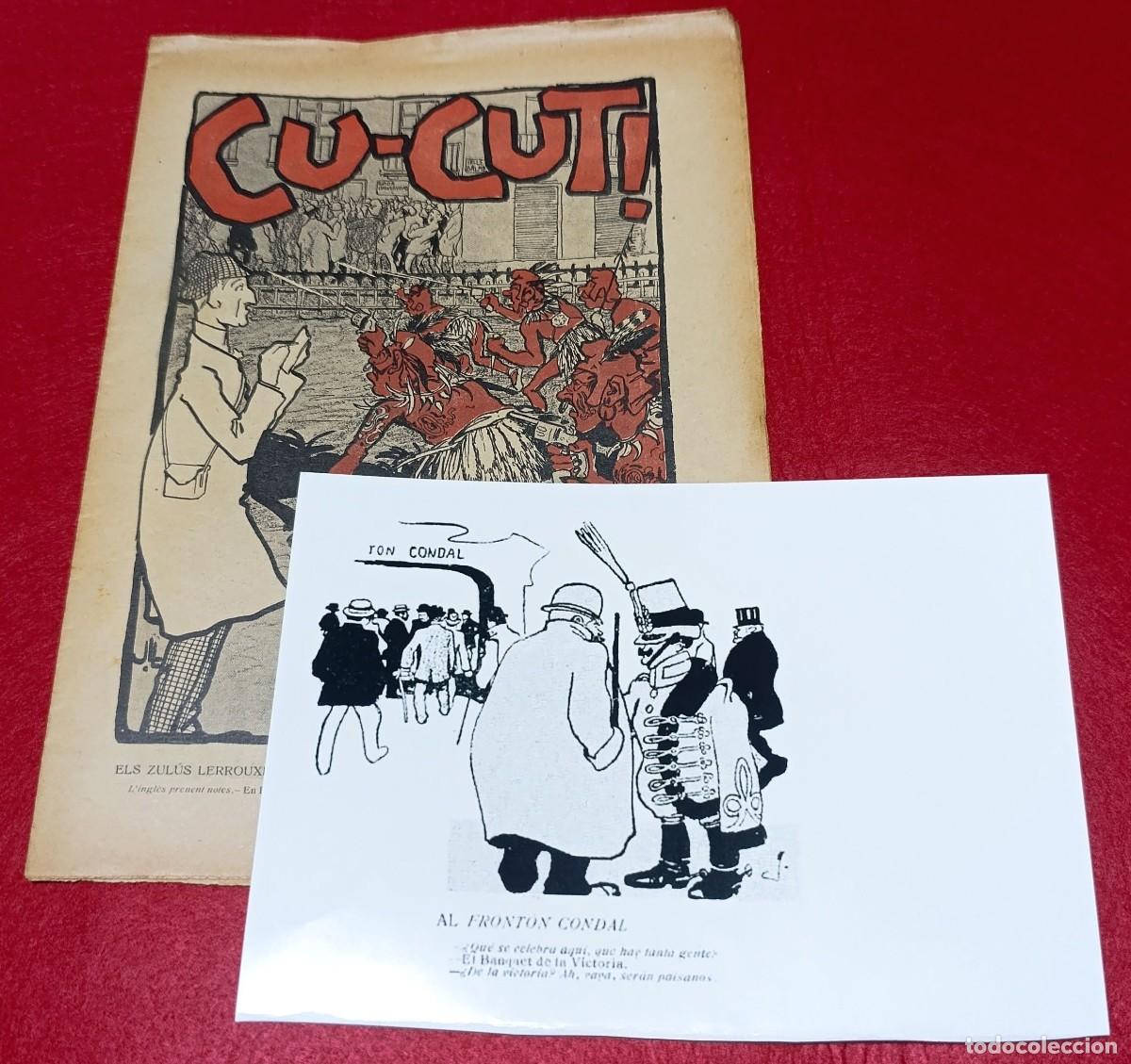 Coleccionismo de revistas y peri&oacute;dicos: &iexcl; CU-CUT ! - Setmanari sat&iacute;ric - n&ordm; 204 - 23 noviembre 1905 en Catalan - Opisso, Cornet con vi&ntilde;eta