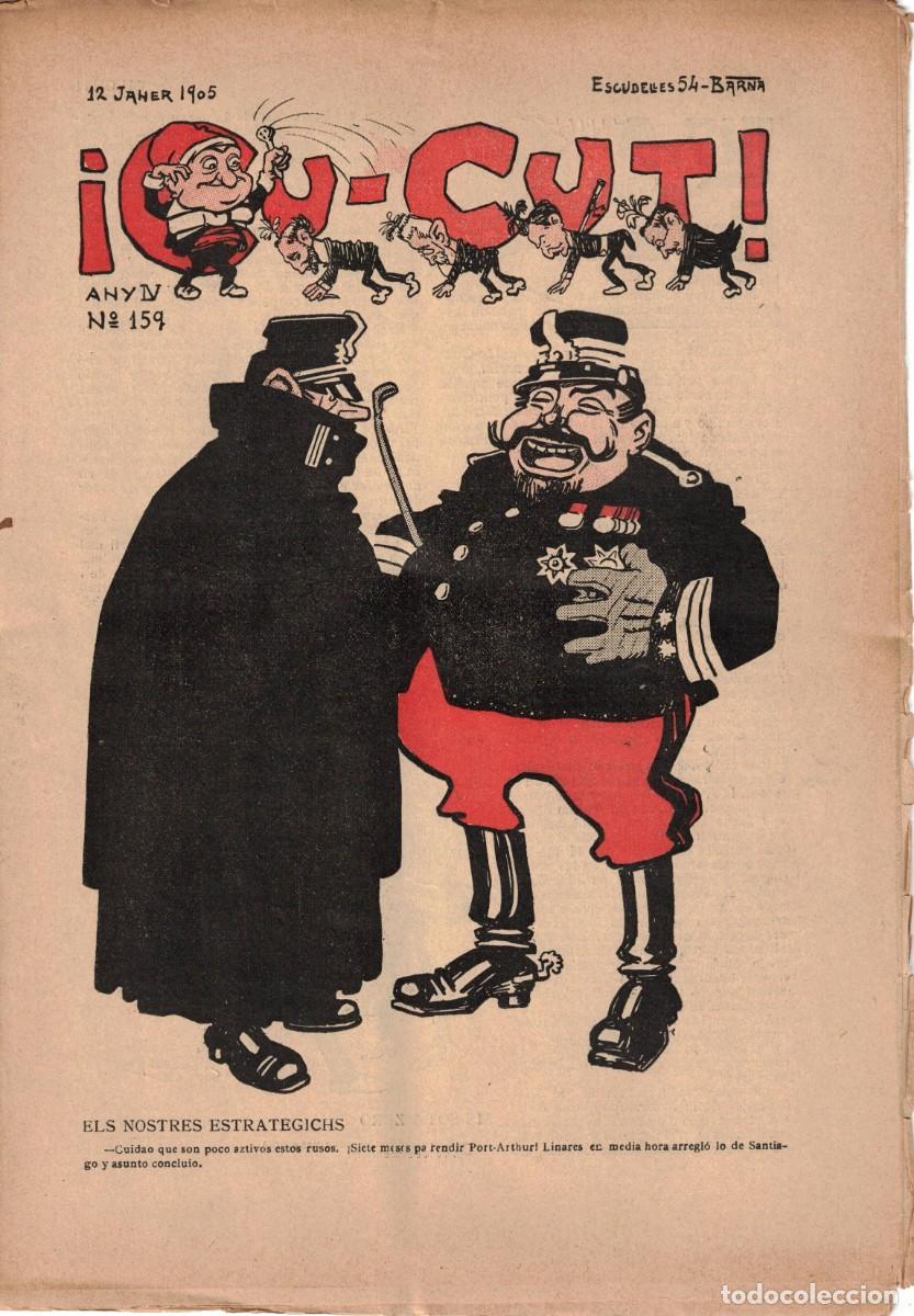 Coleccionismo de revistas y peri&oacute;dicos: &iexcl; CU-CUT ! - Setmanari sat&iacute;ric - n&ordm; 159 - 12 Janer 1905 en Catalan - Opisso, Cornet con vi&ntilde;eta