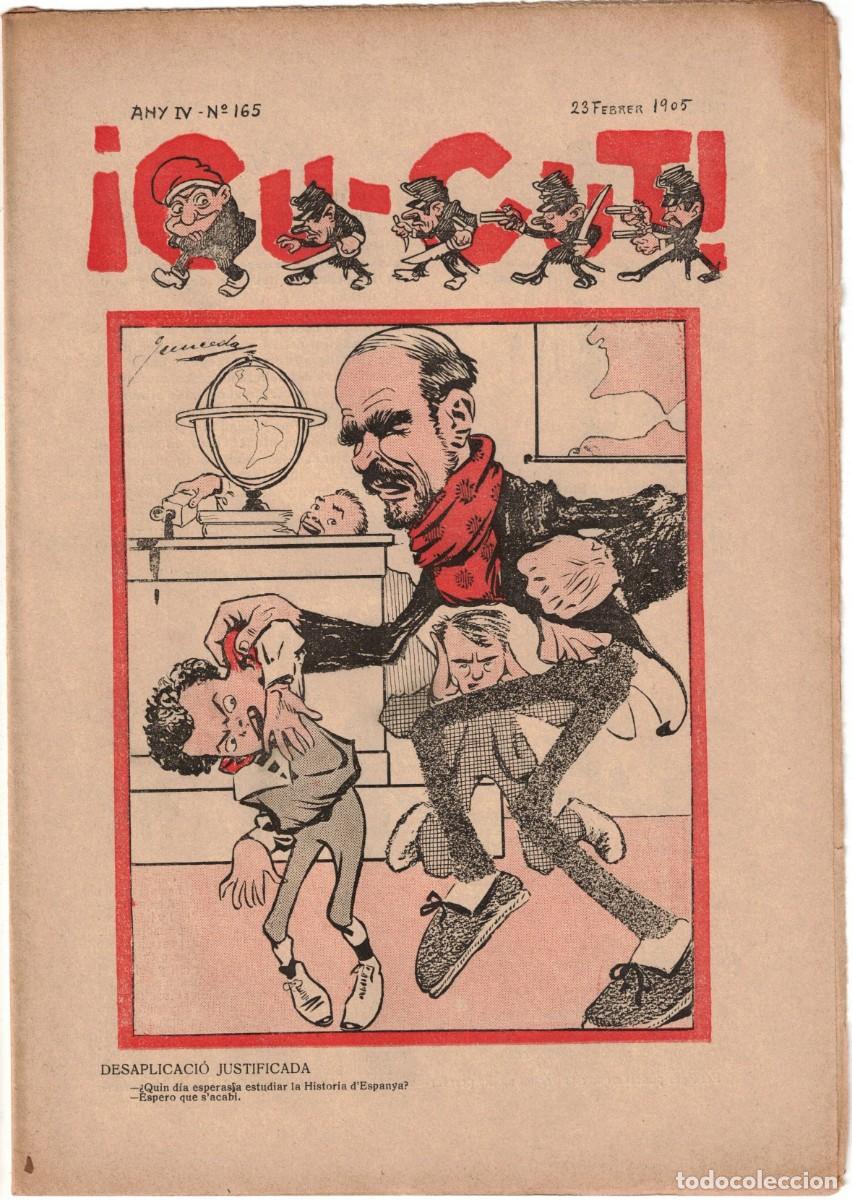 Coleccionismo de revistas y peri&oacute;dicos: &iexcl; CU-CUT ! - Setmanari sat&iacute;ric - n&ordm; 165 - 23 Febrer 1905 en Catalan - Opisso, Cornet con vi&ntilde;eta