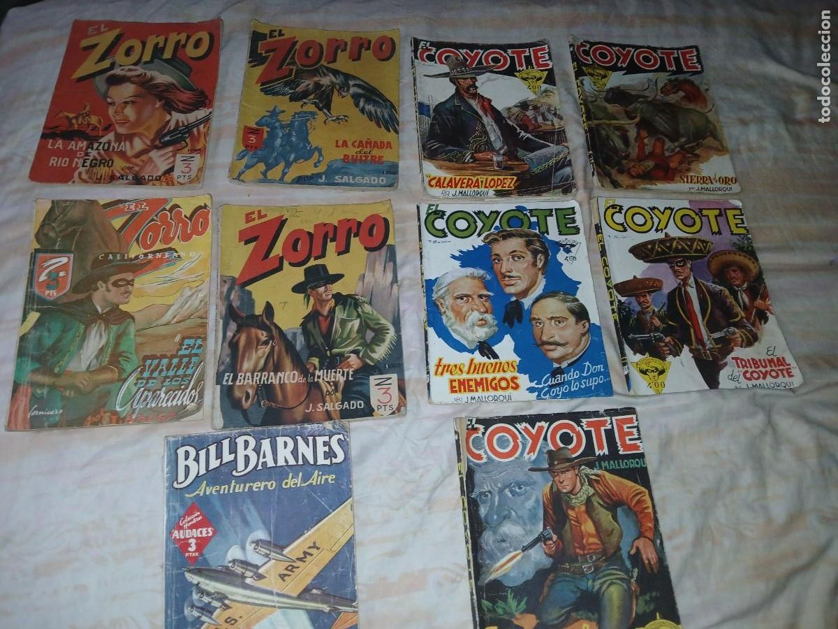 Coleccionismo de revistas y peri&oacute;dicos: Antiguo lote novela western el zorro (J.salgado)el coyote(j.mallorqui)2 &euro; unidad