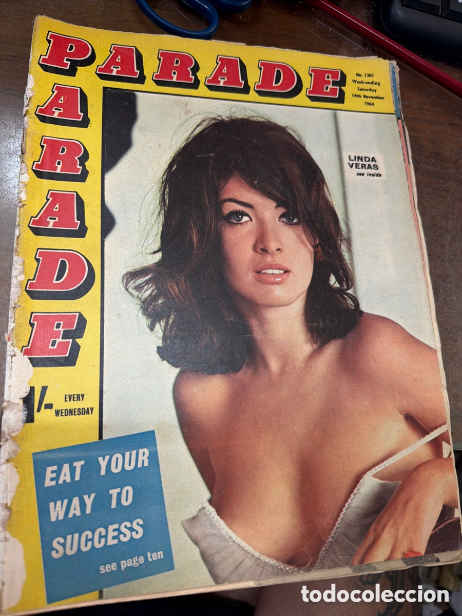 Coleccionismo de revistas y peri&oacute;dicos: Revista er&oacute;tica vintage pin-ups PARADE.naturismo/nudismo.a&ntilde;o 1964 N 1301 contiene p&oacute;ster