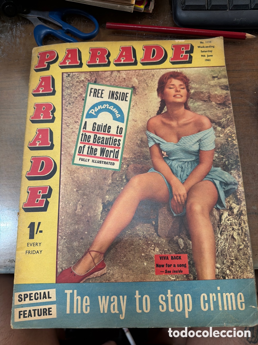 Coleccionismo de revistas y peri&oacute;dicos: Revista er&oacute;tica vintage pin-ups PARADE.naturismo/nudismo.a&ntilde;o 1962 N 1174 contiene p&oacute;ster central