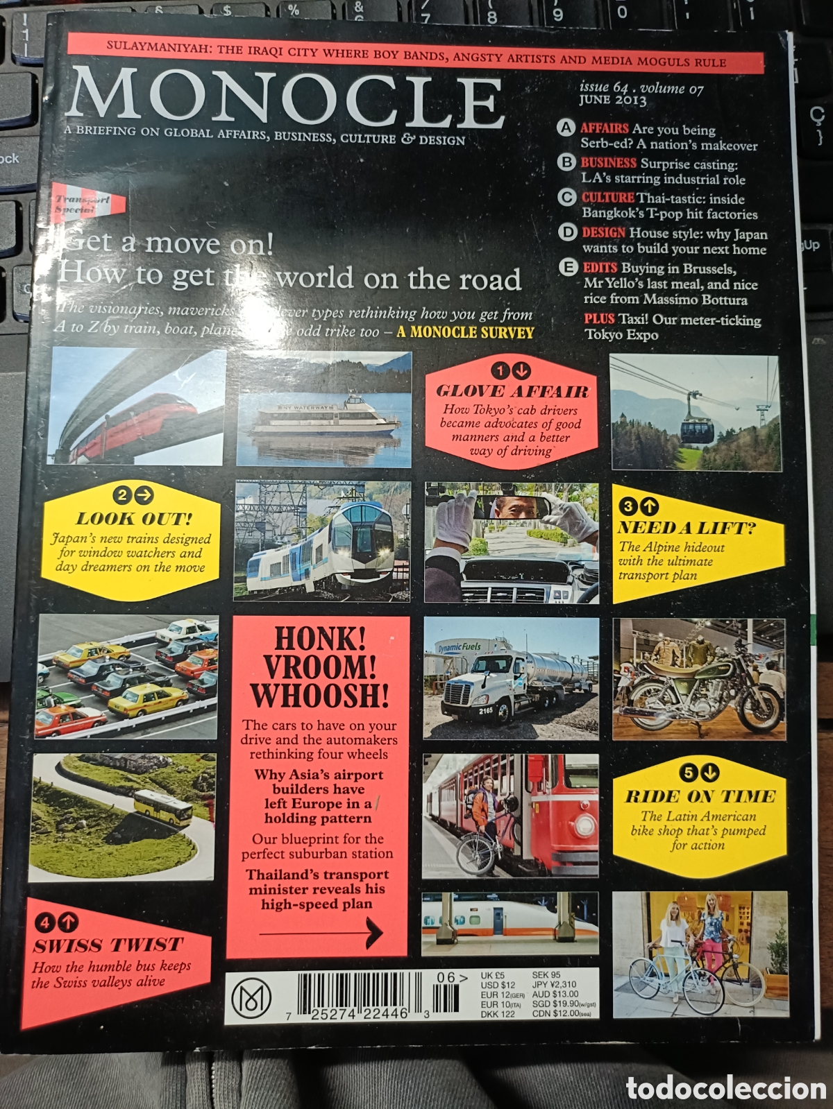 Coleccionismo de revistas y peri&oacute;dicos: Monocle, revista. Junio 2013, volumen 07. Ingl&eacute;s, viajes, travel