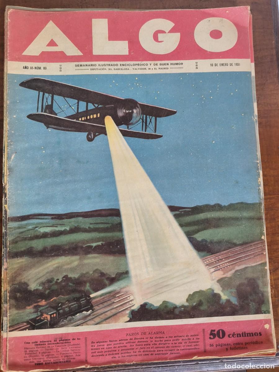 Coleccionismo de revistas y peri&oacute;dicos: ALGO-SEMANARIO ILUSTRADO ENCICLOP&Eacute;DICO Y DE BUEN HUMOR-N&ordm; 89 FAROS DE ALARMA -- 10/01/1931