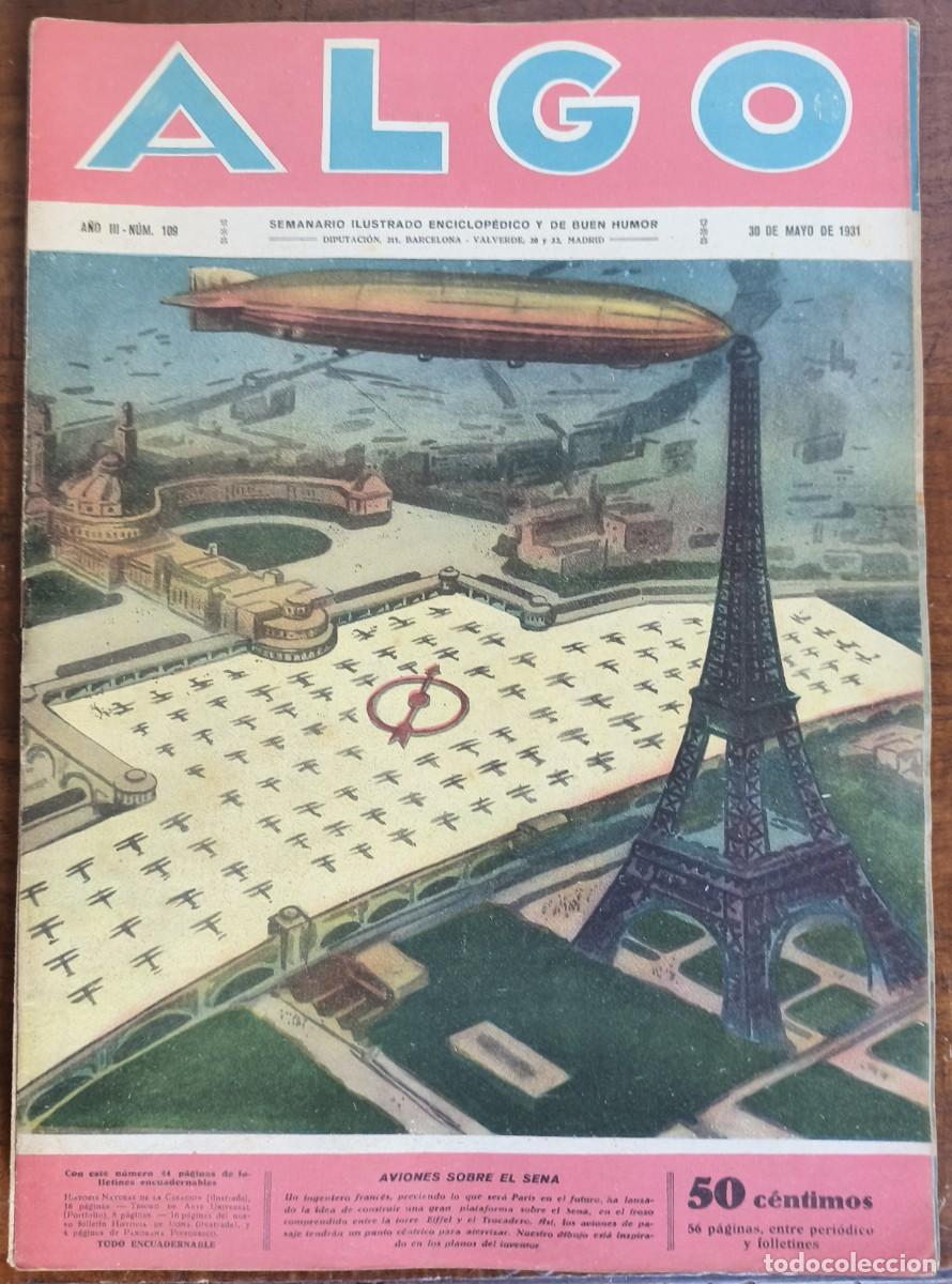 Coleccionismo de revistas y peri&oacute;dicos: ALGO-SEMANARIO ILUSTRADO ENCICLOP&Eacute;DICO Y DE BUEN HUMOR-N&ordm;109 AVIONES SOBRE... 30/05/1931