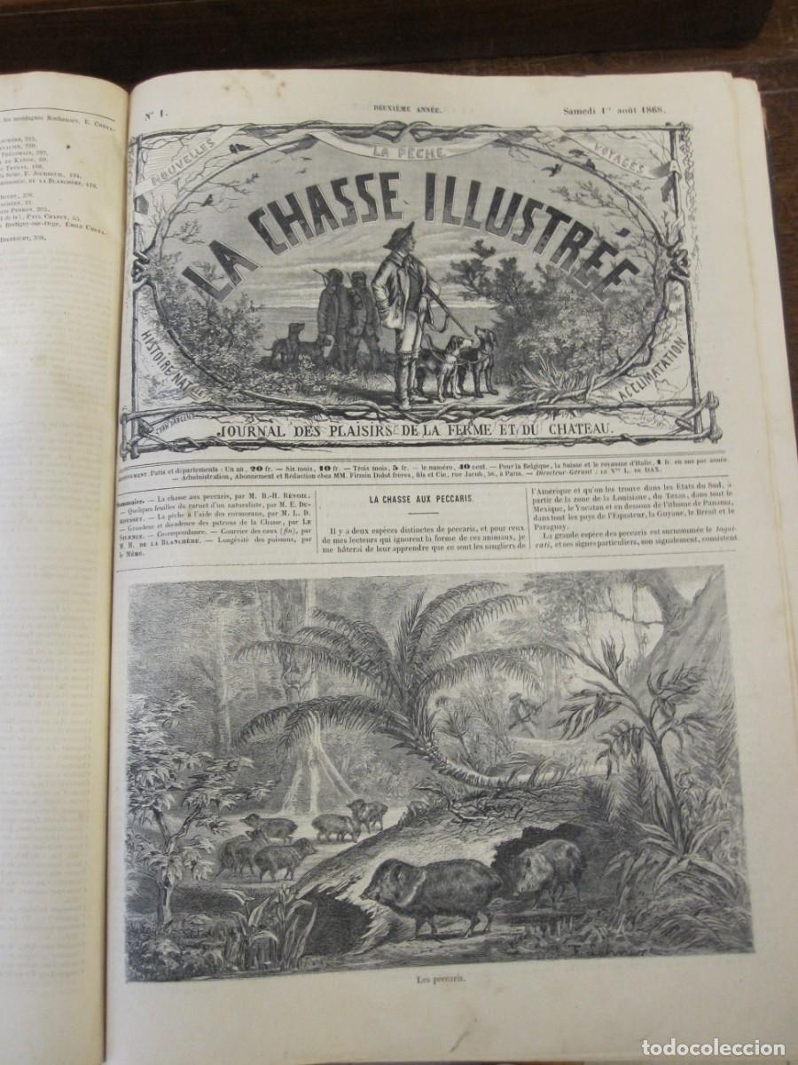 Coleccionismo de revistas y peri&oacute;dicos: GRAN REVISTA FRANCESA DE CAZA, EN GRAN FOLIO. MAGNIFICAMENTE ILUSTRADA 1868-1869