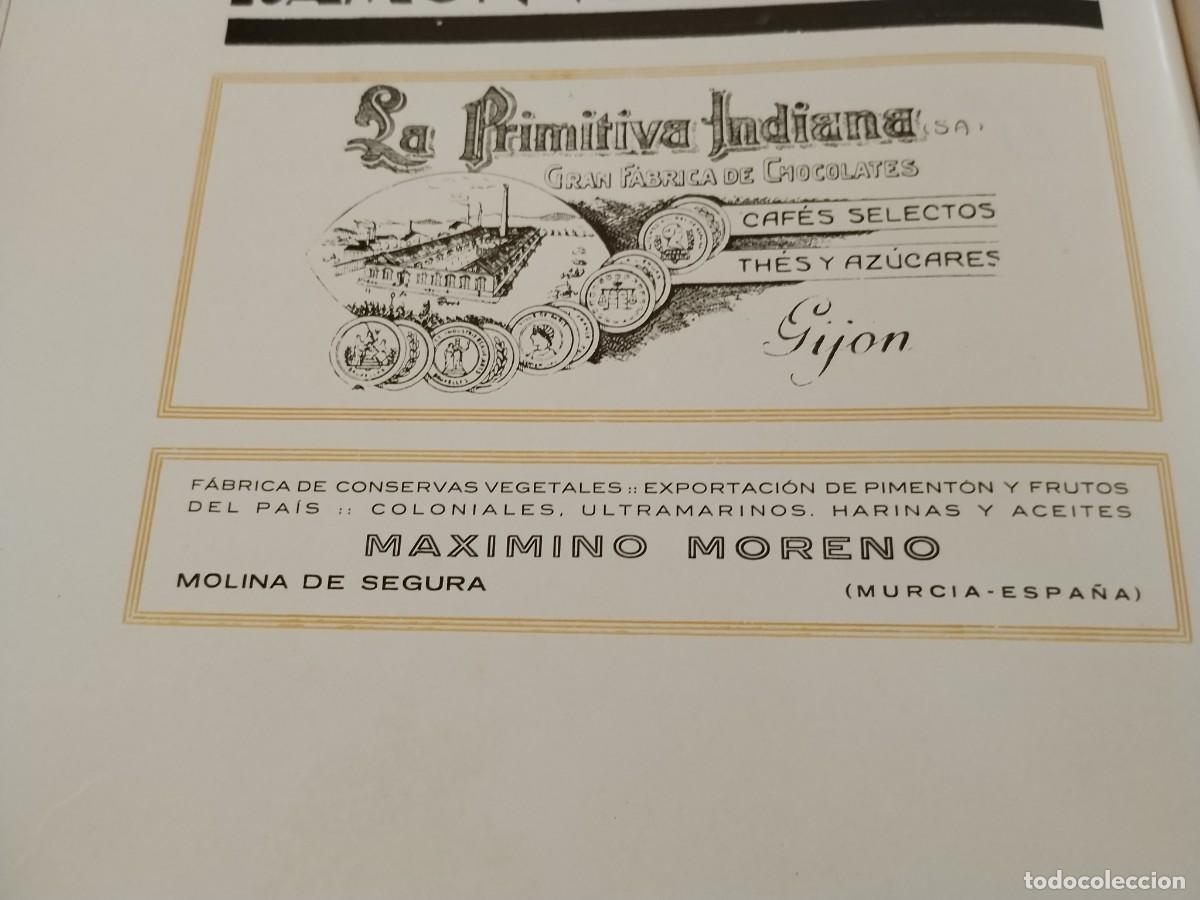 Coleccionismo de revistas y peri&oacute;dicos: FABRICA CONSERVAS VEGETALES PIMENTON MAXIMINO MORENO MOLINA DE SEGURA MURCIA HOJA 1931-1932