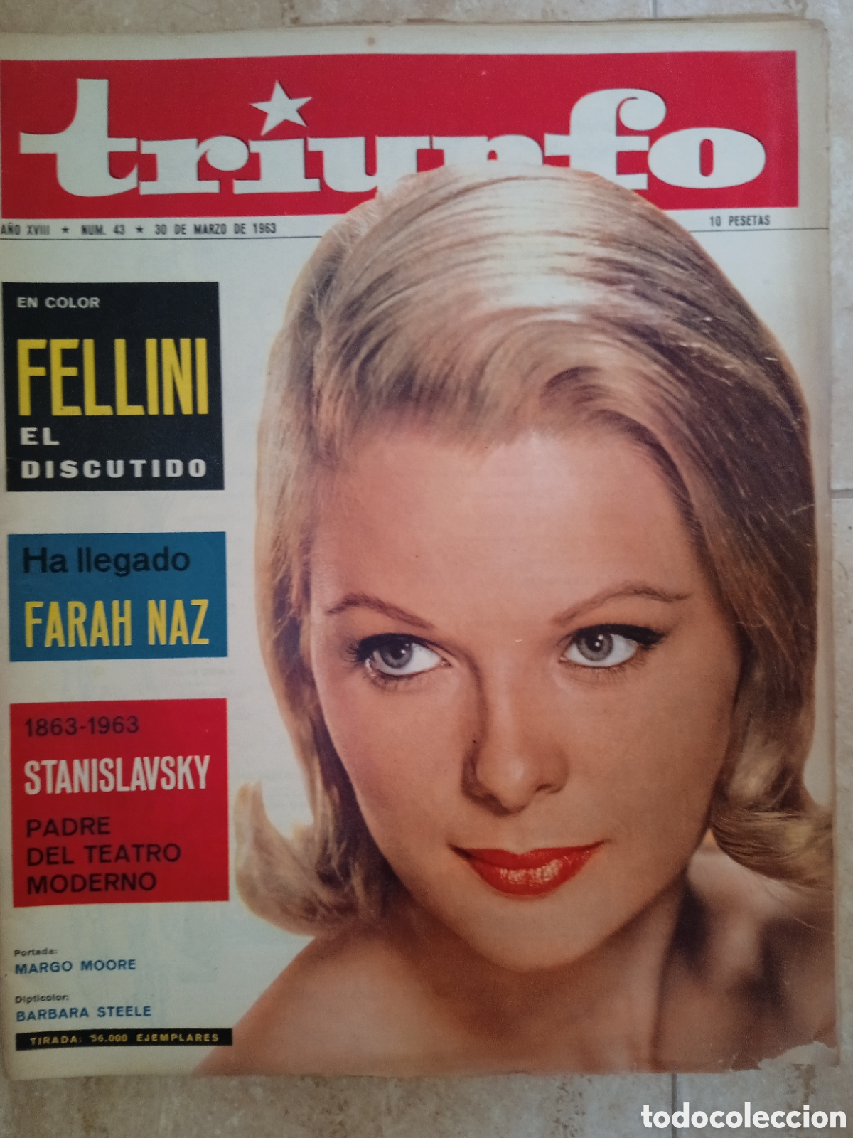 Coleccionismo de revistas y peri&oacute;dicos: Revista Triunfo n&deg; 43 a&ntilde;o XVIII Gemelas Kessler Fran&ccedil;oise Hardy Fellini Liz Taylor